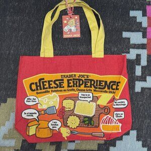 Trader Joe's Reusable Cotton Shopper Tote Turophile Cheese Bag, Multi-Color
